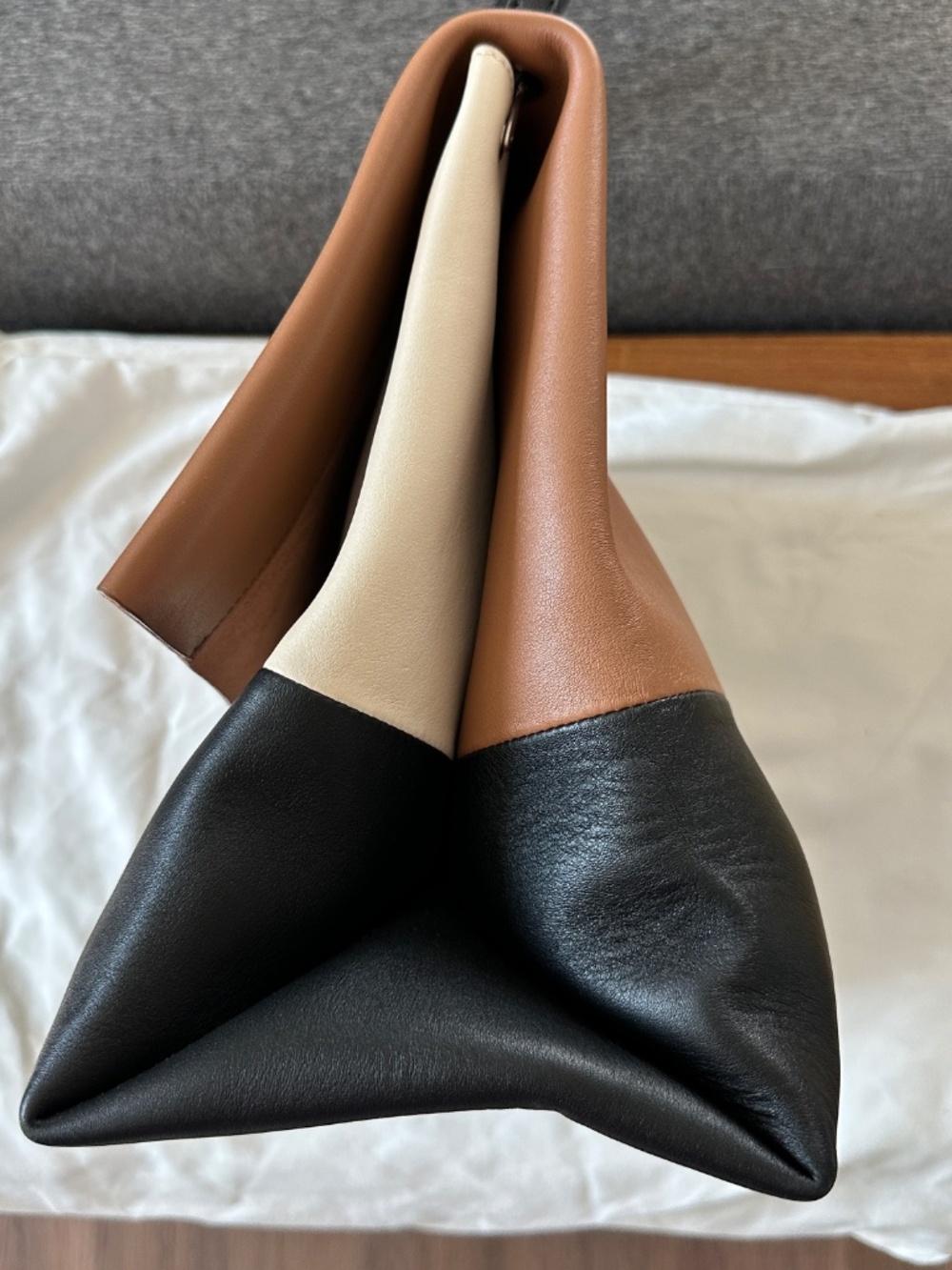 Céline All Soft leather tote 2013 Phoebe Philo brown black cream PRISTINE - Picture 8 of 15